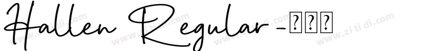 Hallen Regular字体转换